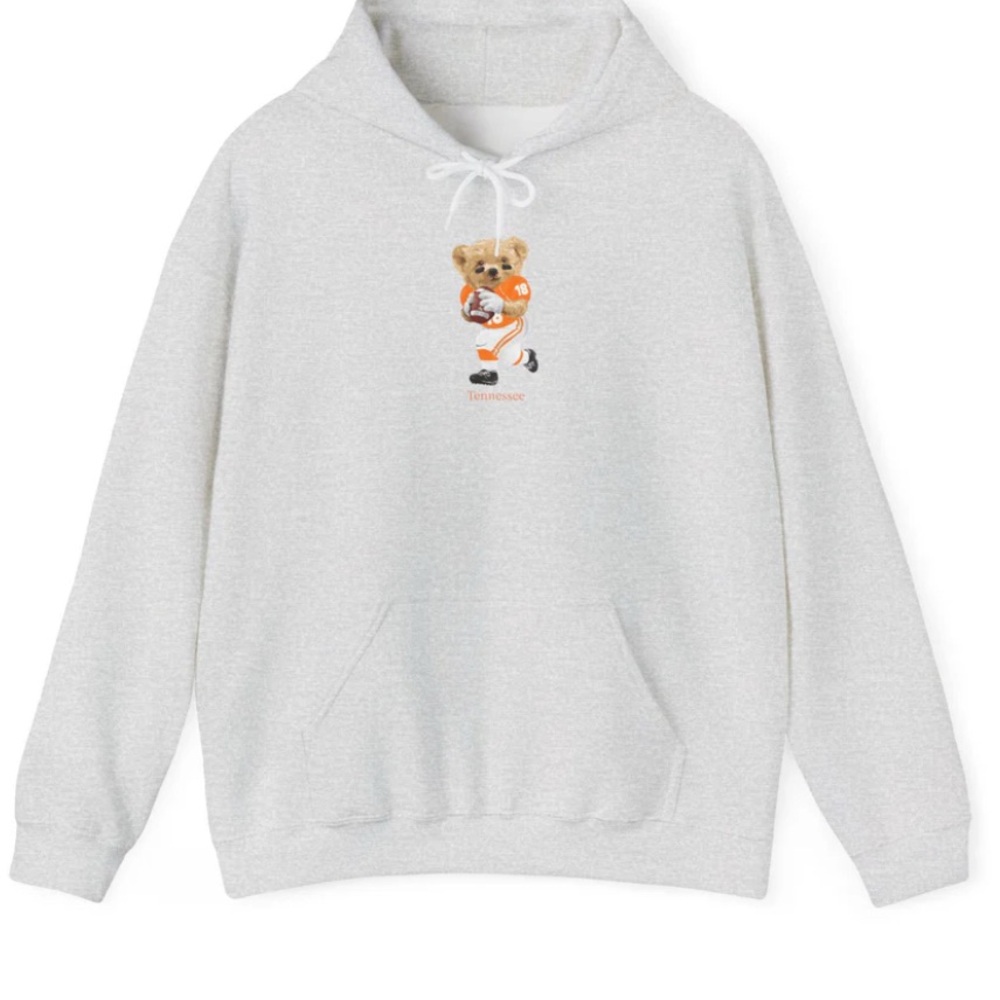 Gray Hoodie with Tennessee Bear Graphic